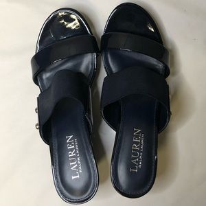 Lauren Ralph Lauren Navy Blue wedge sandals
